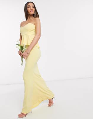 asos lemon bridesmaid dress