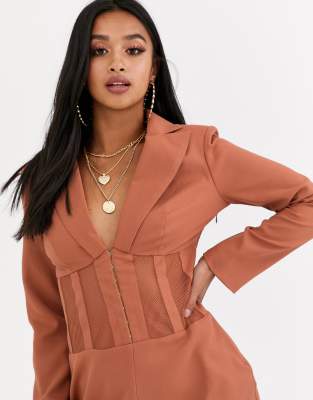 missguided petite blazer dress
