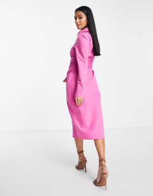 missguided hot pink dress