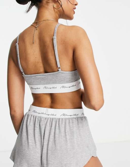 Missguided scoop neck bralette jogger set new arrivals