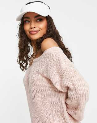 missguided pink jumper dress