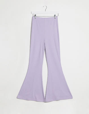 lilac flare pants