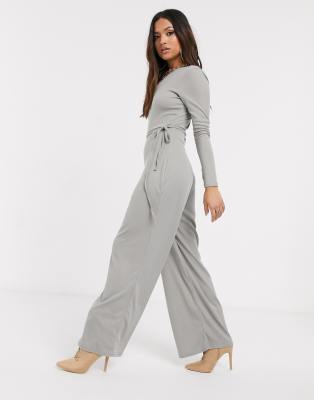 missguided ribbed jumpsuit