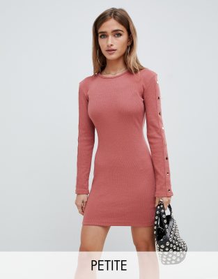 ribbed popper dress