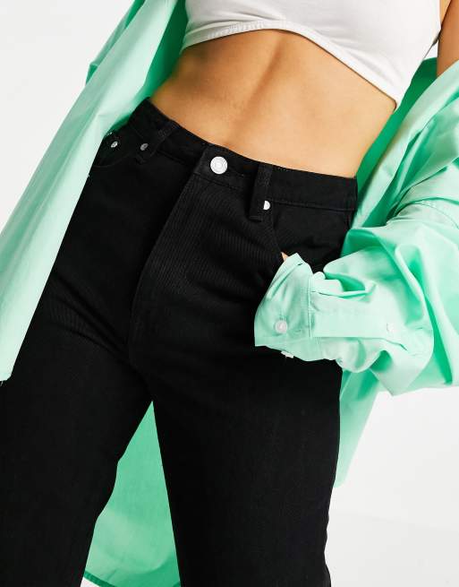Missguided Petite - Riot - Jean mom à taille haute en denim - Noir - BLACK, 3 de 4