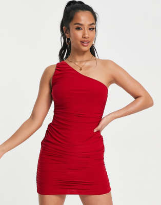 Missguided Petite - Robe asymétrique près du corps - Rouge | ASOS