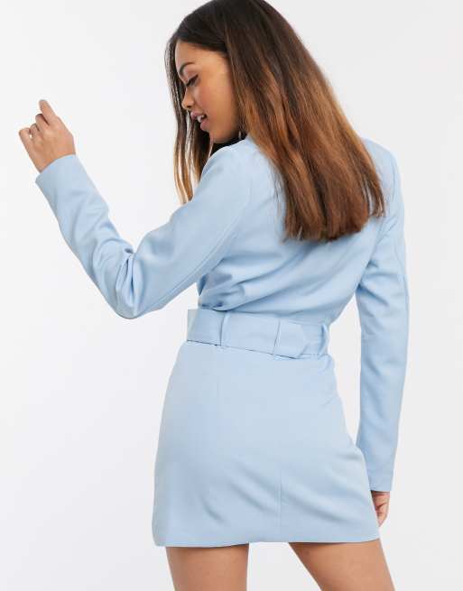 Robe blazer best sale bleu ciel