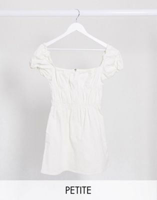 missguided white denim dress