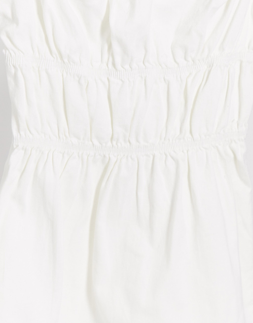 Missguided white denim dress hotsell