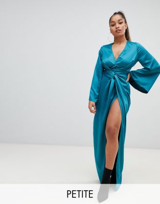petite silk maxi dress