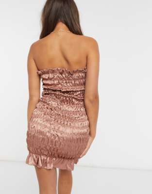 missguided rose gold dress