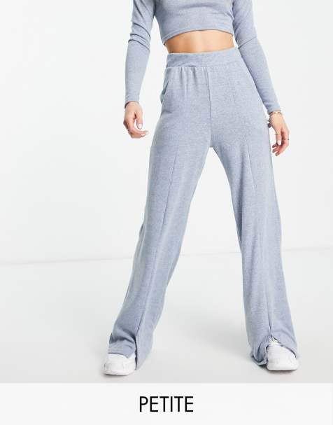 Missguided Petite space dye trouser in blue - view 1