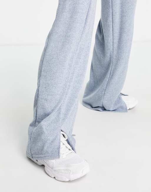 Missguided Petite space dye trouser in blue, 4 of 4
