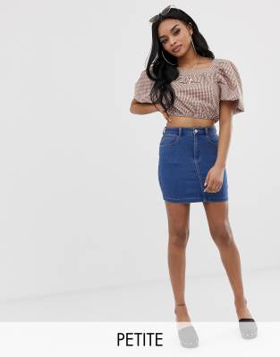 missguided superstretch denim skirt