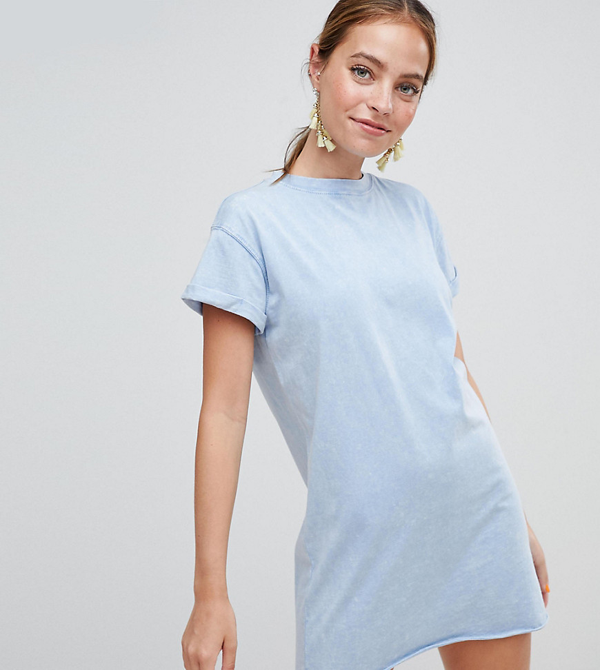 Missguided Petite T-Shirt Dress-Blue