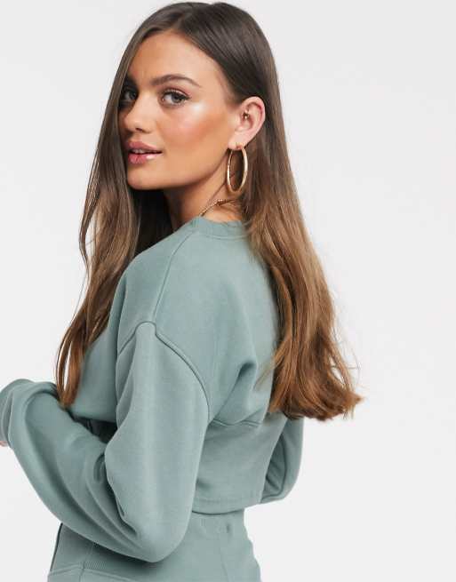 Missguided discount green sweatshirt