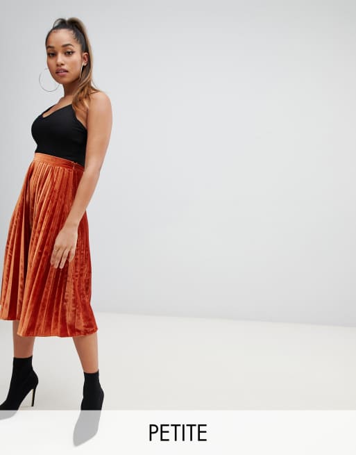 Gold pleated skirt outlet petite