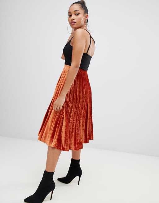 Velvet gold clearance skirt