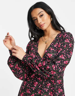 missguided petite floral dress