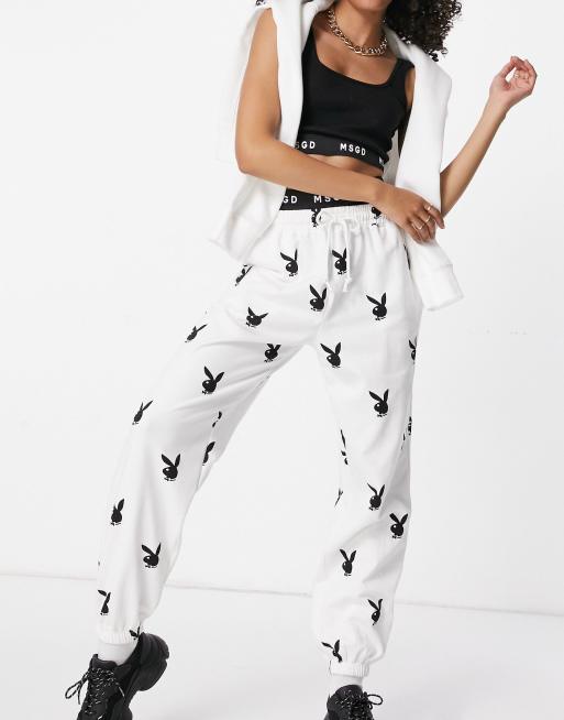 Missguided – Playboy – Biały zestaw z nadrukiem w króliczki, 3 z 3
