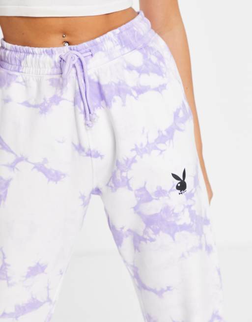 Playboy x missguided lilac tie dye oversized joggers new arrivals