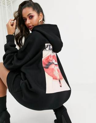 Missguided playboy hoodie discount white