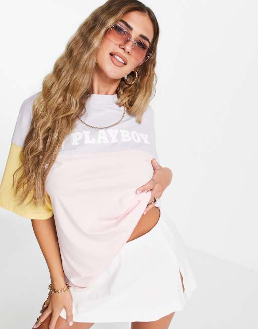 Missguided Playboy oversized t-shirt in color - part a set ASOS