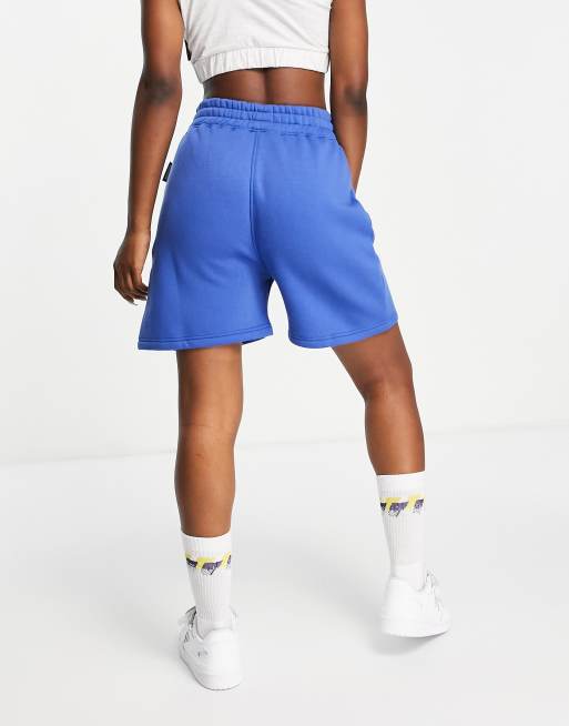 Missguided Playboy Sports co ord runner shorts in blue