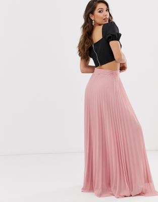 maxi skirt pink