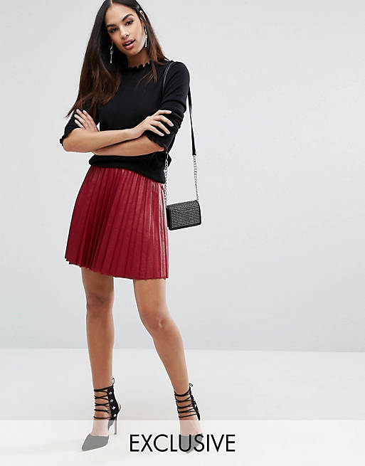 Missguided Pleated Mini Skirt