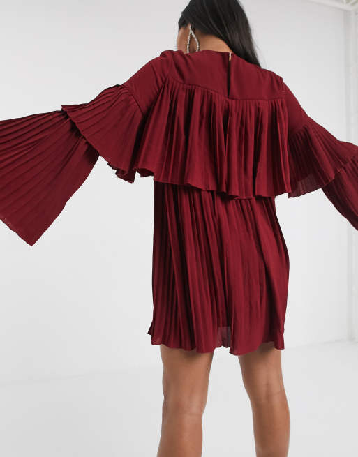 Missguided pleated shop smock dress