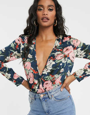 floral print bodysuit