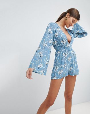 missguided floral playsuit