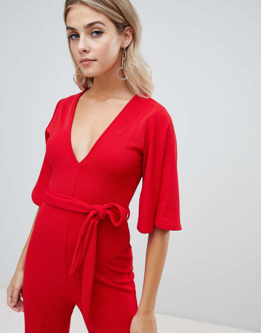 Missguided best sale plunge jumpsuit