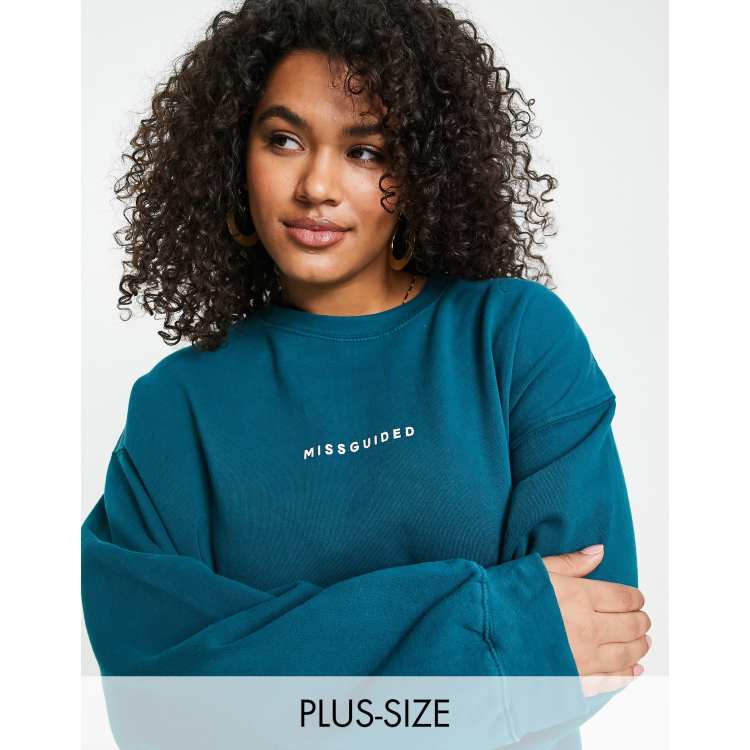 Missguided discount blue sweatshirt