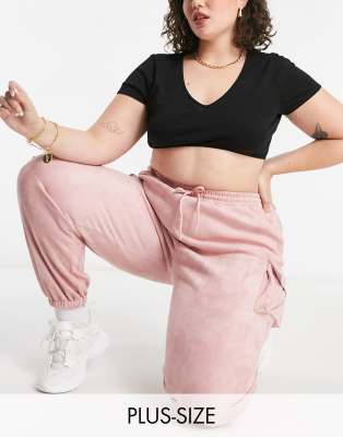 plus size pink cargo pants