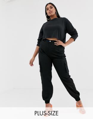 plus size cargo trousers