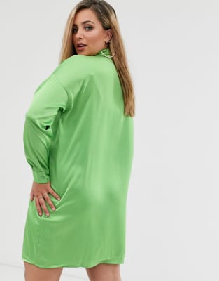 lime shirt dress