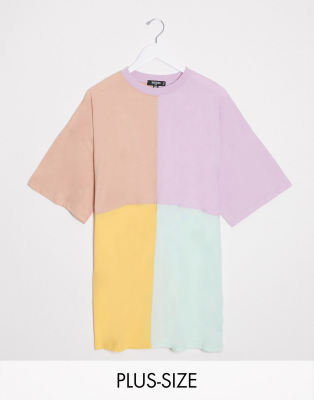 color block t shirt dress