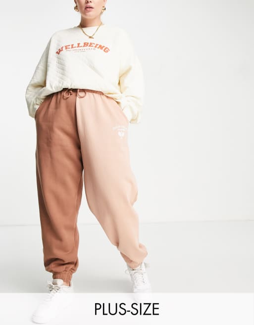 Missguided colour best sale block joggers