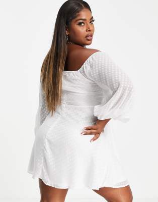 plus size white corset dress