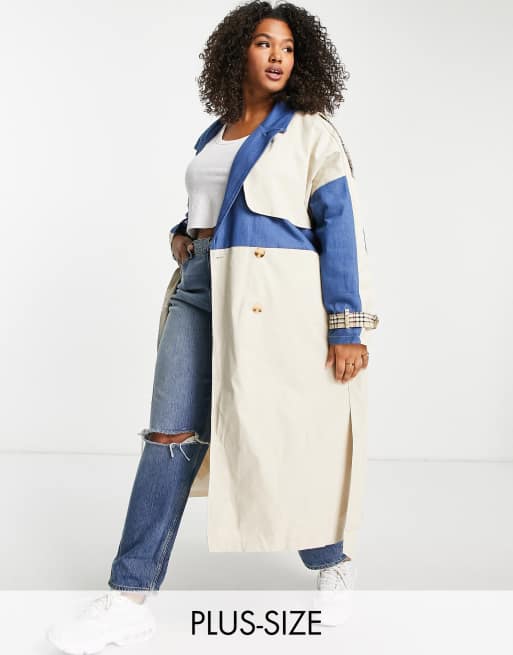 Denim duster shop coat plus size