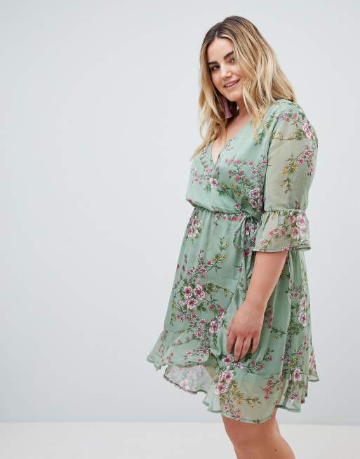 Missguided chiffon floral mini deals dress