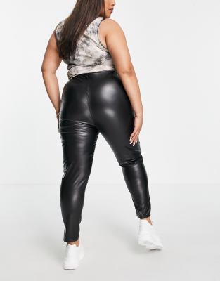 plus leather leggings