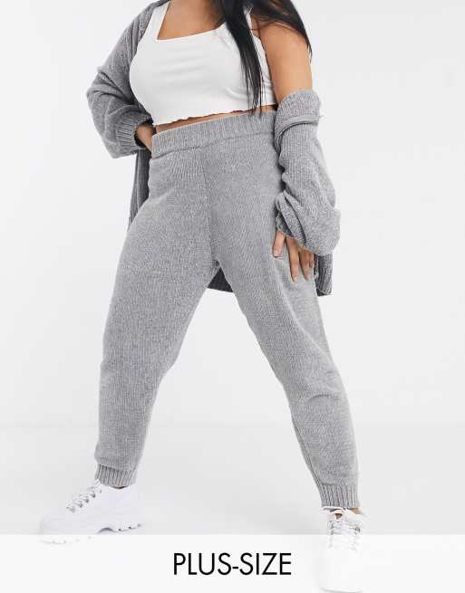 Missguided Plus – Kombiteil aus Chenille in Grau, 3 von 3