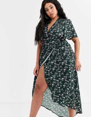 white high low wrap dress