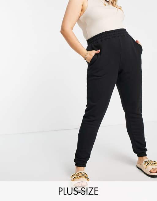 Missguided black joggers on sale