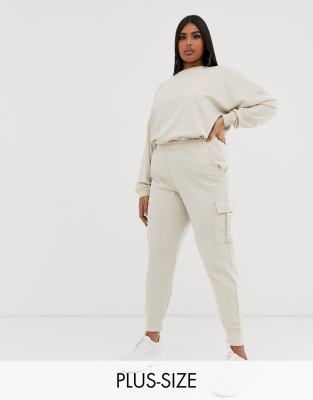 beige cargo joggers