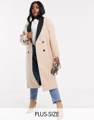 plus size longline coat