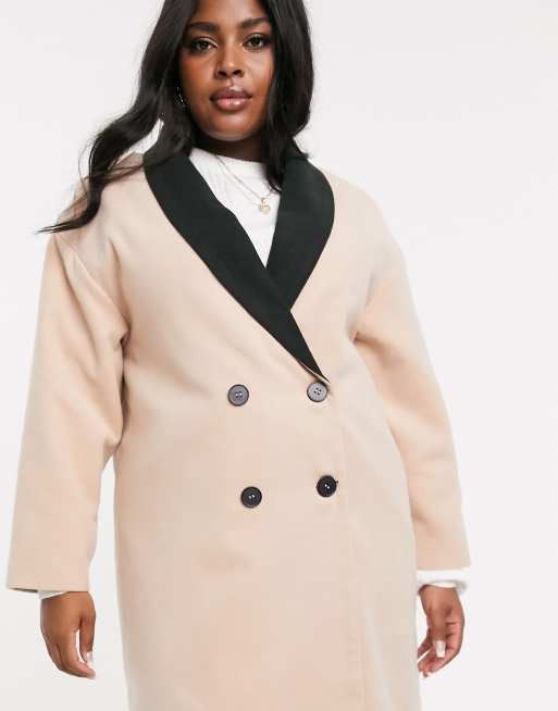 Contrast hot sale collar coat